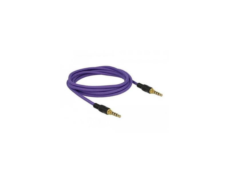 Delock 85599 - Klinkenkabel 3,5 mm 4 Pin Stecker > Stecker 2 m violett Audio-Kabel, Klinkenstecker/-buchse 3.5mm, Klinke (200,00 cm) von Delock