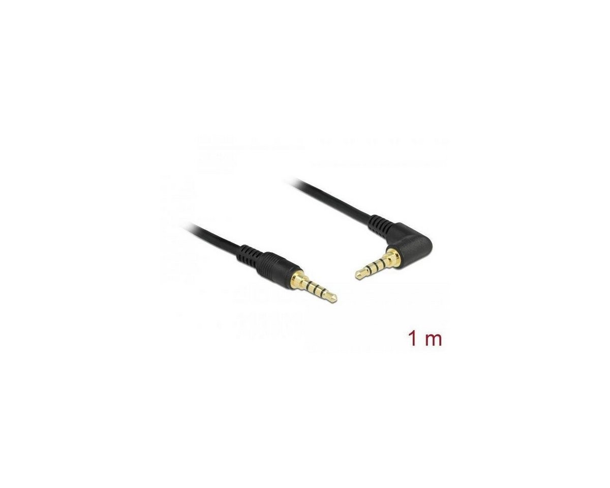 Delock 85610 - Klinkenkabel 3,5 mm 4 Pin Stecker > Stecker... Audio-Kabel, Klinkenstecker/-buchse 3.5mm, Klinke (100,00 cm) von Delock
