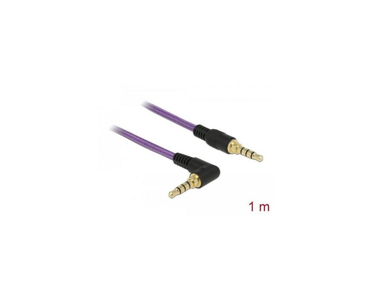 Delock 85611 - Klinkenkabel 3,5 mm 4 Pin Stecker > Stecker... Audio-Kabel, Klinkenstecker/-buchse 3.5mm, Klinke (100,00 cm) von Delock