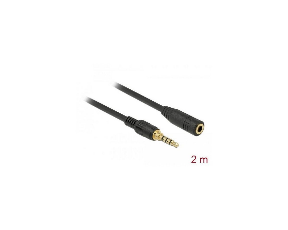 Delock 85631 - Klinkenverlängerungskabel 3,5 mm 4 Pin Stecker... Audio-Kabel, Klinkenstecker/-buchse 3.5mm, Klinke (200,00 cm) von Delock