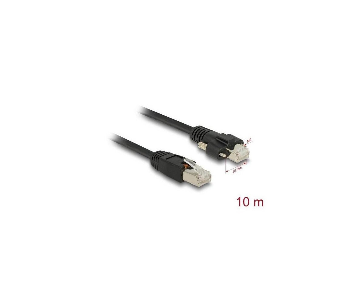 Delock 85672 - Netzwerkkabel RJ45, S/FTP, 10m, schwarz LAN-Kabel, (1000,00 cm) von Delock