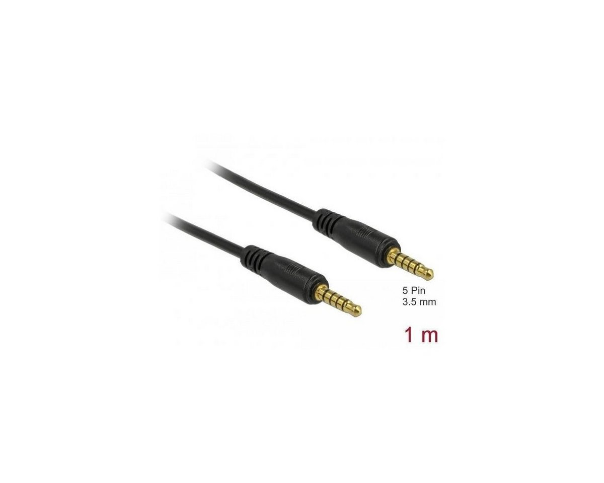 Delock 85696 - Klinkenkabel 3,5 mm 5 Pin Stecker zu Stecker 1 m... Computer-Kabel, Klinkenstecker/-buchse 3.5mm, Klinke (100,00 cm) von Delock