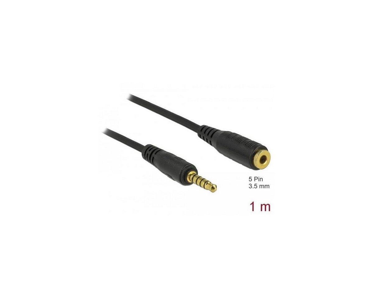 Delock 85701 - Verlängerungskabel Klinke 3,5 mm 5 Pin Stecker... Audio-Kabel, Klinkenstecker/-buchse 3.5mm, Klinke (100,00 cm) von Delock