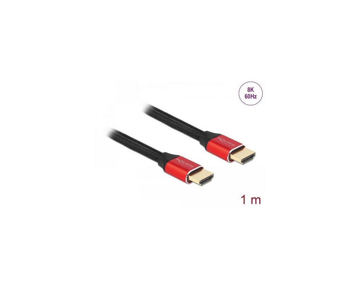 Delock 85773 - Ultra High Speed HDMI Kabel 48 Gbps 8K 60 Hz rot... HDMI-Kabel, HDMI, HDMI (100,00 cm) von Delock