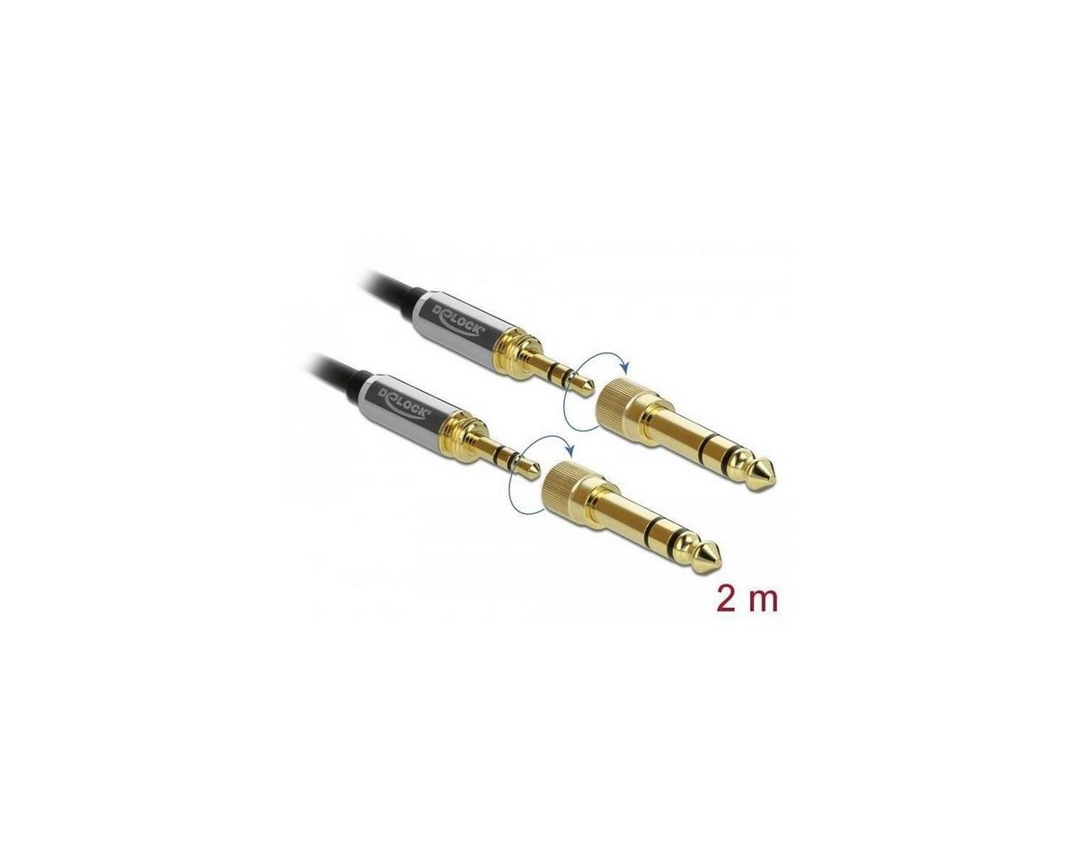 Delock 85786 - Klinkenkabel 3,5 mm 3 Pin Stecker zu Stecker mit... Computer-Kabel, Klinkenstecker/-buchse 3.5mm, Klinke (200,00 cm) von Delock