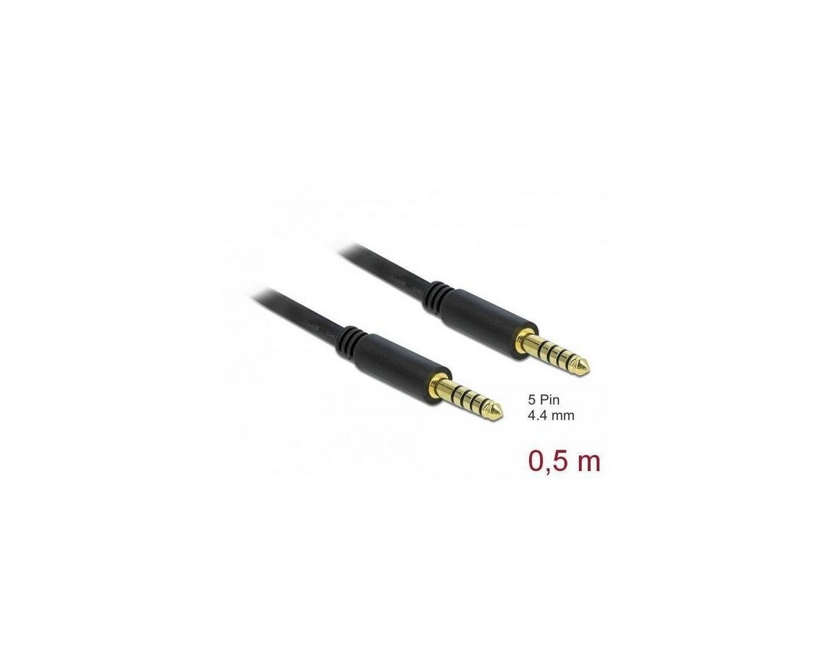 Delock 85790 - Klinkenkabel 4,4 mm 5 Pin Stecker zu Stecker 0,5... Computer-Kabel, Klinkenstecker/-buchse 3.5mm, Klinke (50,00 cm) von Delock