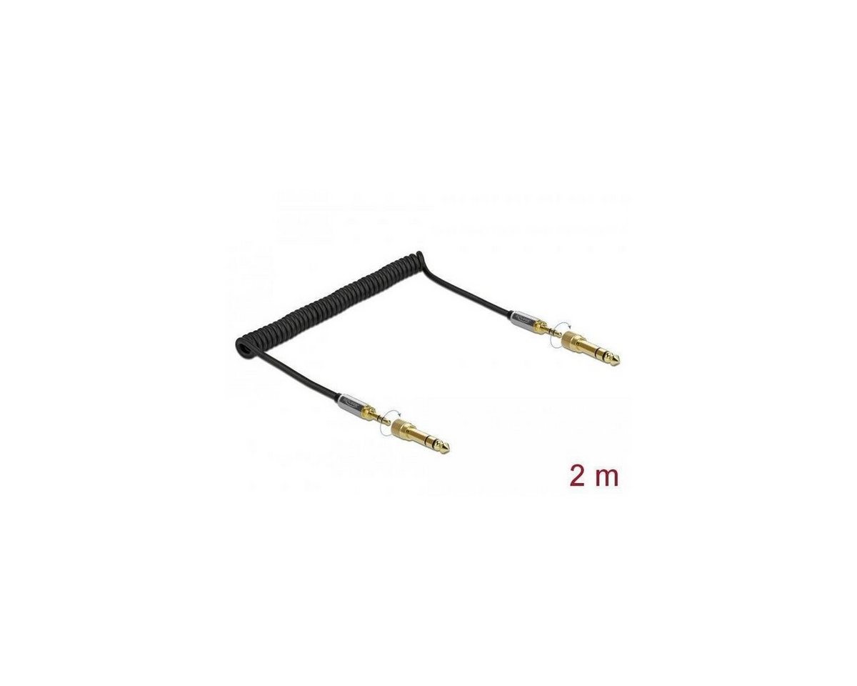 Delock 85837 - Spiralkabel 3,5 mm 3 Pin Klinkenstecker zu... Computer-Kabel, Klinkenstecker/-buchse 3.5mm, Klinke (200,00 cm) von Delock