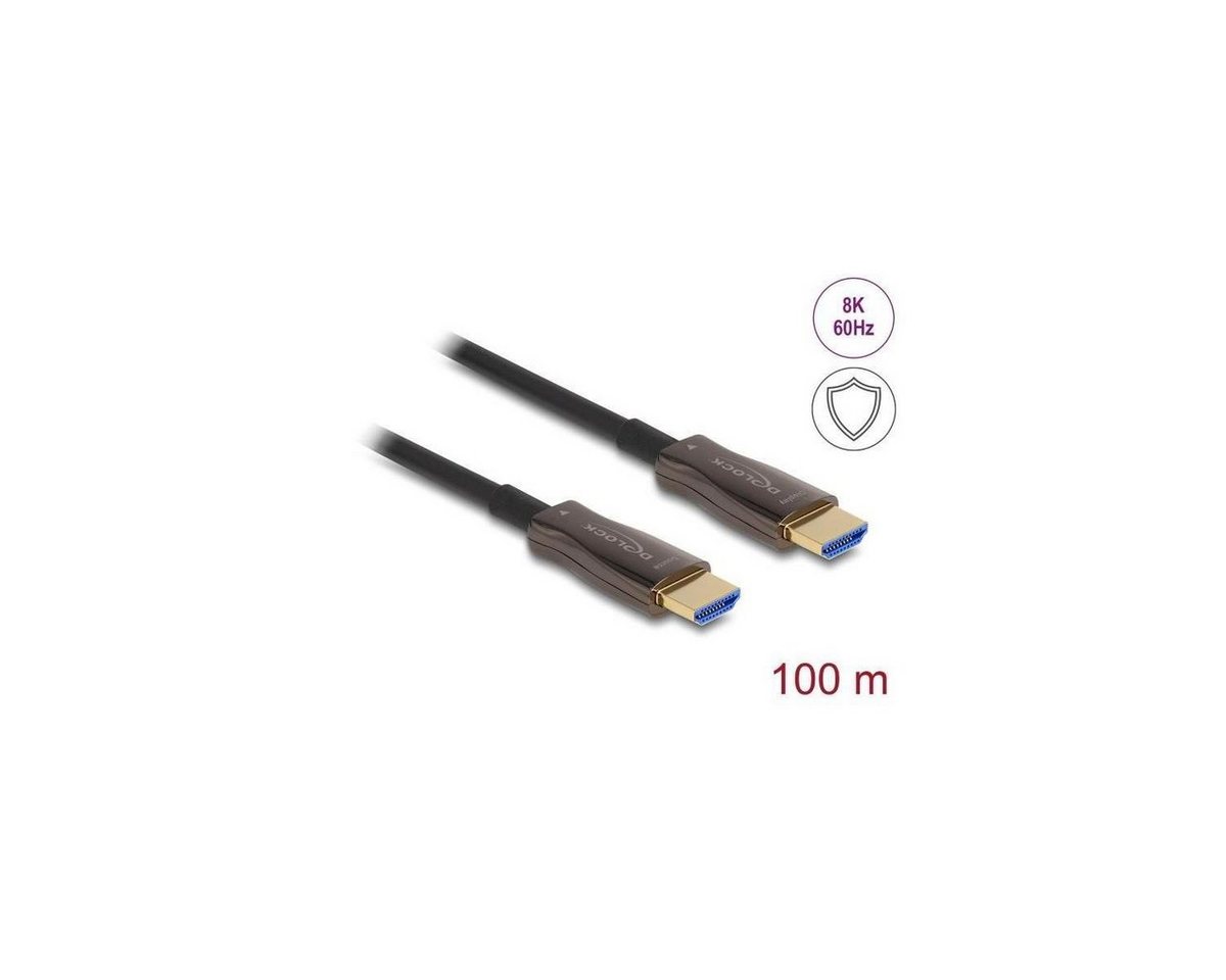 Delock 86080 - Aktives Optisches HDMI Kabel mit Metallarmierung... HDMI-Kabel, HDMI-A, HDMI (10000,00 cm) von Delock