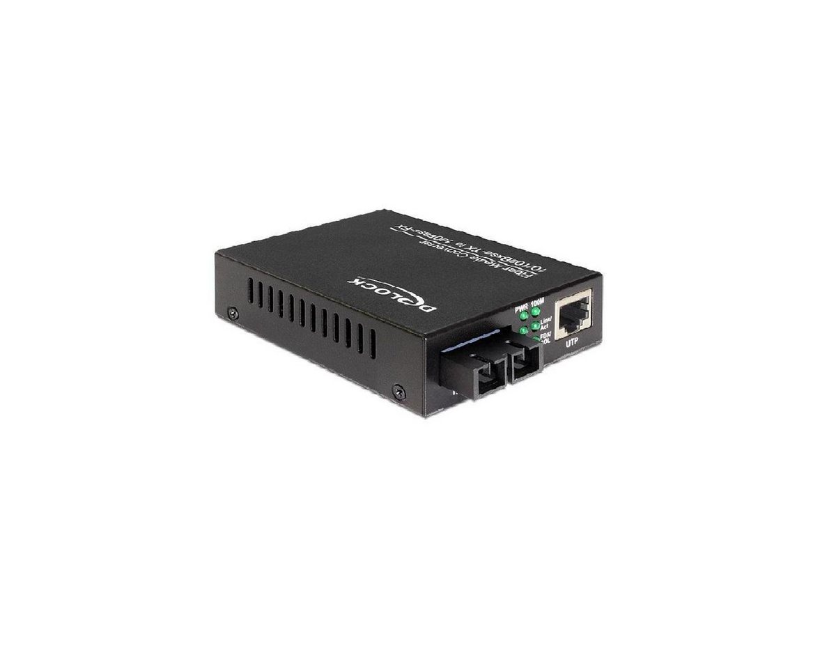 Delock 86216 - Medienkonverter 100Base-FX SC MM 1310 nm 2 km Netzwerk-Adapter SC Duplex von Delock