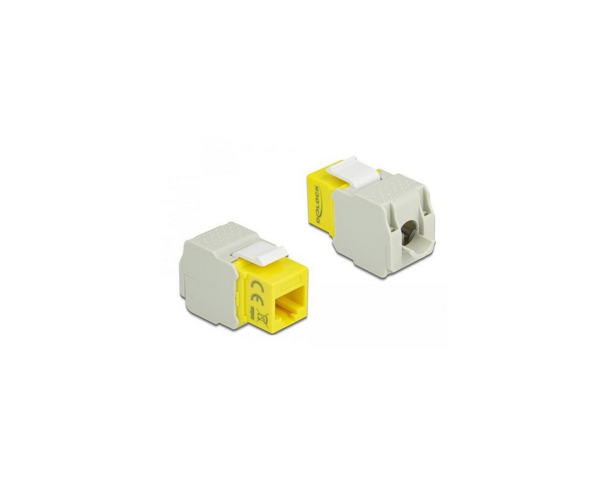 Delock 86345 - Keystone Modul RJ45 Buchse>LSA Cat.6 UTP gelb Computer-Kabel, RJ45, RJ45 von Delock