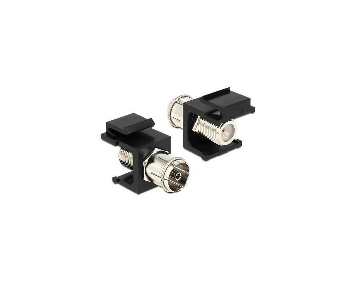 Delock 86352 - Keystone Modul IEC Buchse > F Buchse, schwarz Computer-Kabel, IEC, IEC von Delock