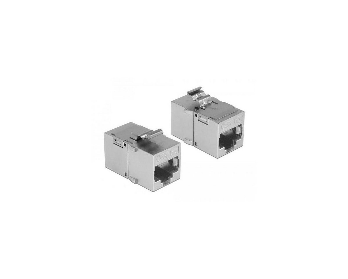 Delock 86408 - Keystone Modul RJ45 Buchse > RJ45 Buchse Cat.6A Metall Computer-Kabel, RJ45, RJ45 von Delock