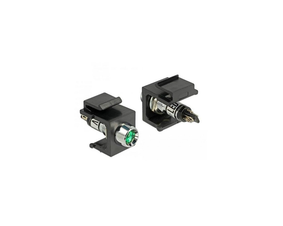 Delock 86456 - Keystone LED grün 6 V, schwarz Adapter von Delock