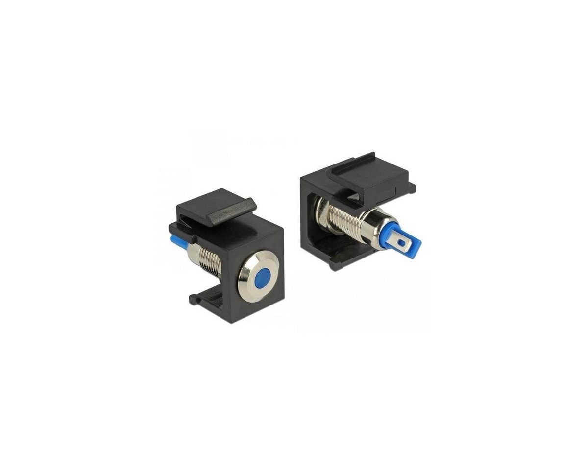 Delock 86461 - Keystone LED blau 6 V flach, schwarz Adapter von Delock