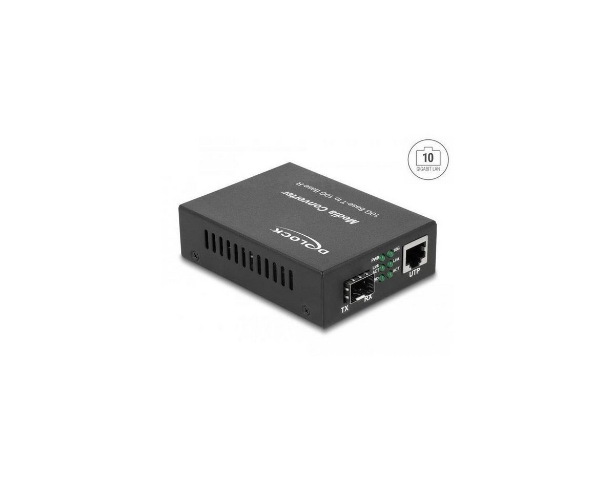 Delock 86861 - Medienkonverter 10GBase-R SFP+ zu 10GBase-T RJ45 Netzwerk-Adapter SFP+ von Delock