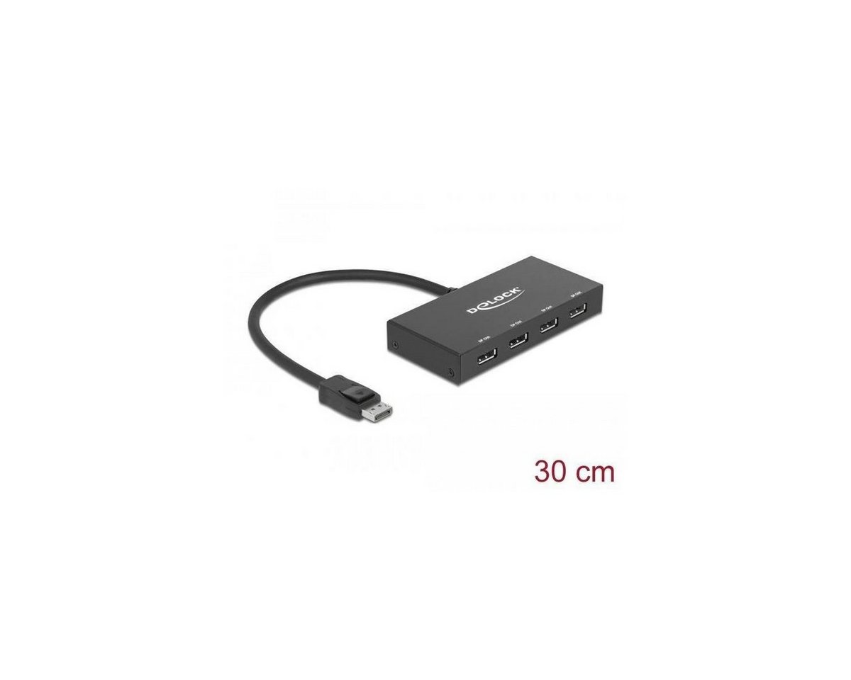 Delock 87694 - DisplayPort 1.2 Splitter 1 x DisplayPort in > 4... Netzwerk-Adapter Display Port von Delock