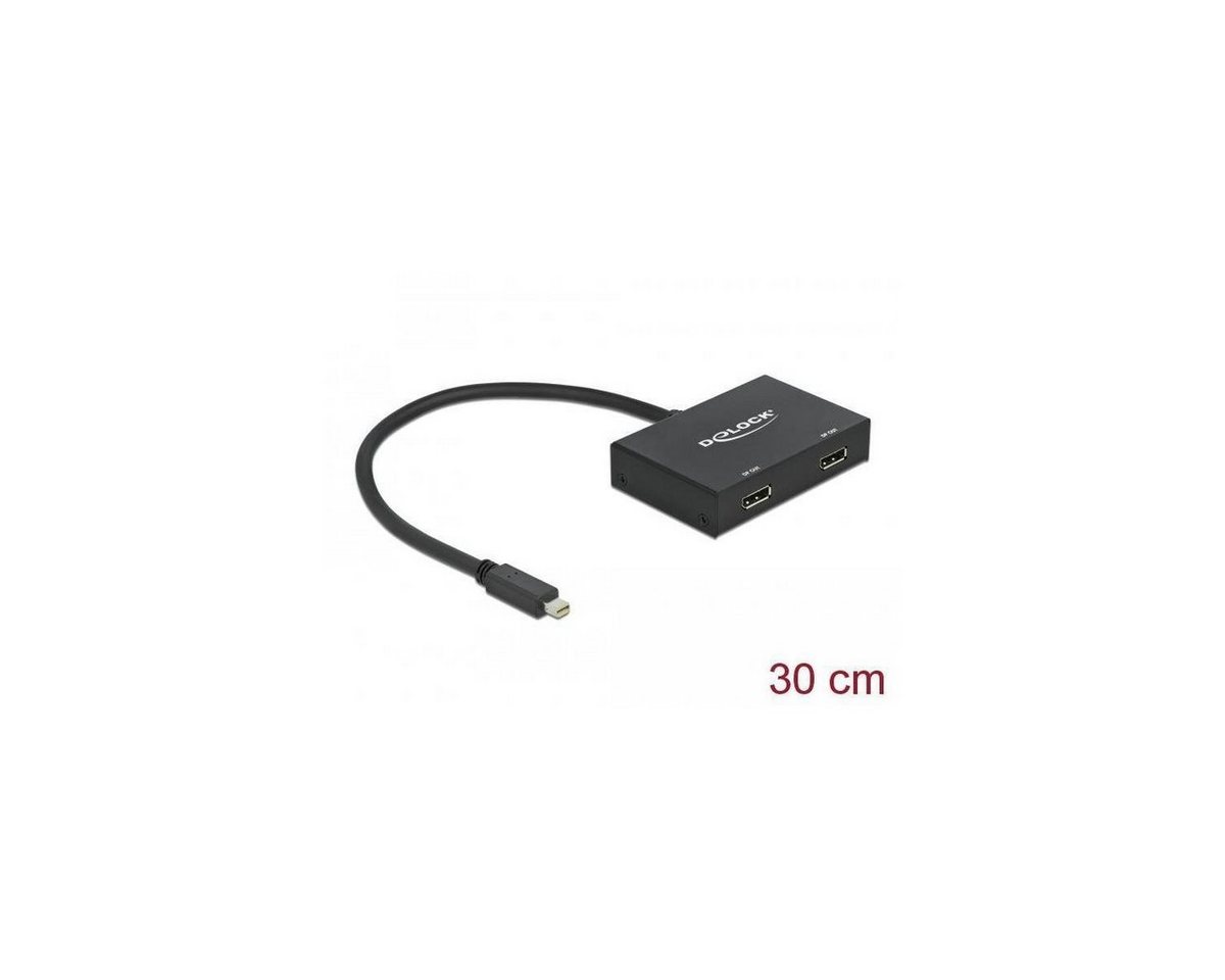 Delock 87695 - DisplayPort 1.2 Splitter 1 x mini DisplayPort in... Netzwerk-Adapter Display Port Mini von Delock