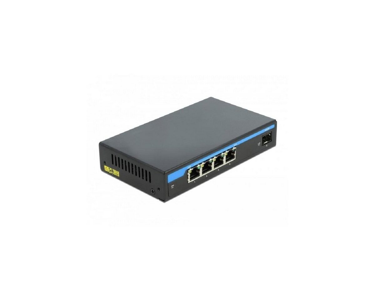 Delock 87765 - Gigabit Ethernet Switch 4 Port PoE + 1 SFP Netzwerk-Switch von Delock