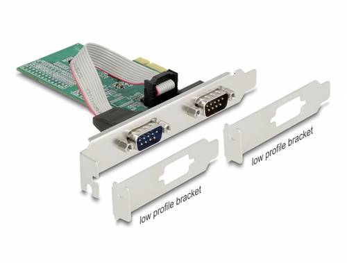 Delock 89555 2 Port Serielle Steckkarte PCIe, RS232 PCIe x1 von Delock