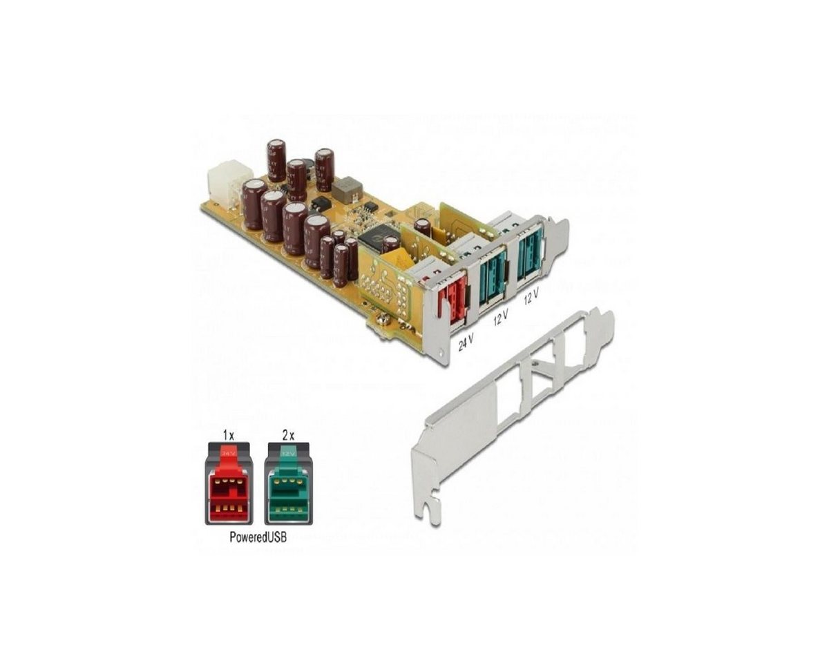 Delock 89655 - PoweredUSB PCI Express Karte > 1 x 24 V + 2 x 12 V Computer-Kabel, PCIe, PCIe von Delock