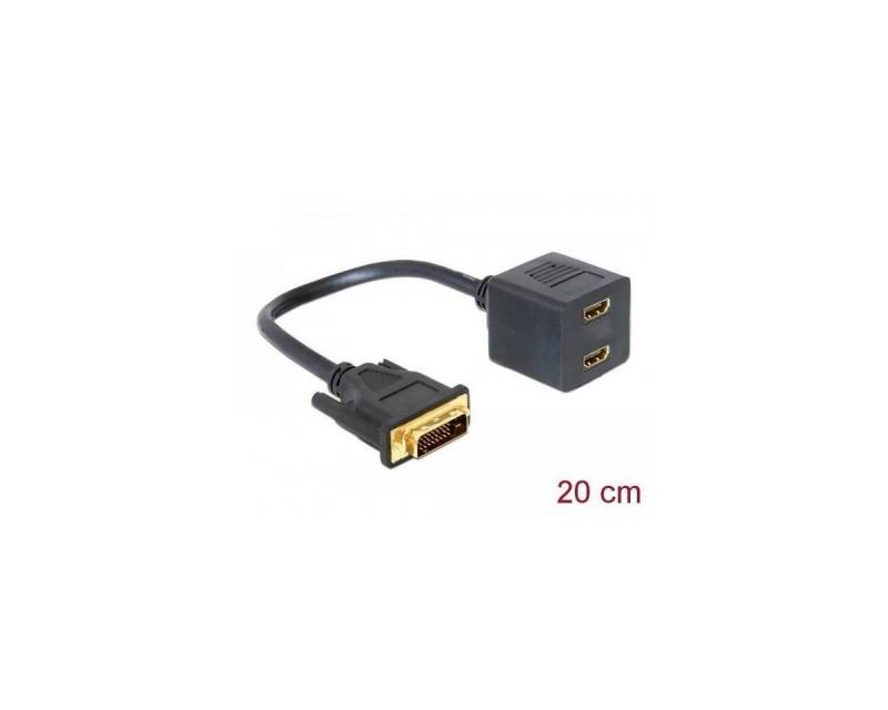 Delock Adapter DVI 24+1 Stecker zu 2x HDMI Buchse Computer-Kabel, DVI, DVI (20,00 cm) von Delock