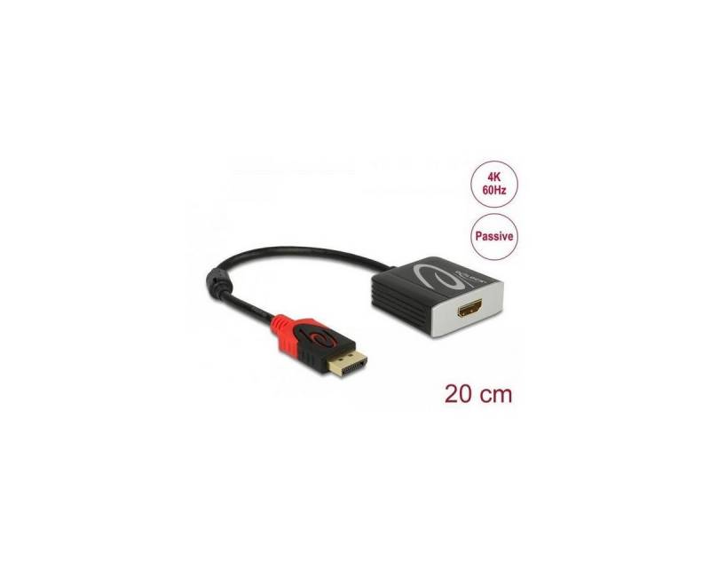 Delock Adapter DisplayPort 1.2 Stecker > HDMI Buchse 4K 60 Hz... Computer-Kabel, Display Port, DisplayPort (20,00 cm) von Delock