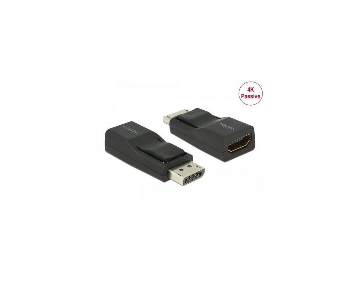 Delock Adapter DisplayPort 1.2 Stecker > HDMI Buchse 4K Passiv schwarz Computer-Kabel, Display Port, DisplayPort von Delock