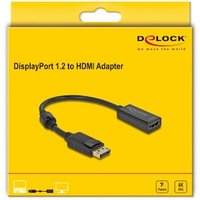 Delock Adapter DisplayPort 1.2 Stecker zu HDMI Buchse 4K Passiv schwarz von Delock