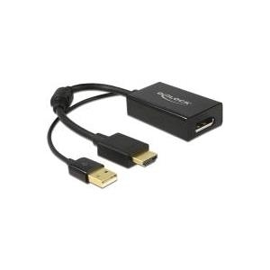 Delock Adapter HDMI-A Stecker > DisplayPort 1.2 Buchse schwarz (62667) von Delock