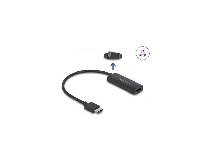 Delock Adapter HDMI-A Stecker zu DisplayPort Buchse 8K Computer-Kabel, HDMI-A, HDMI (18,00 cm) von Delock