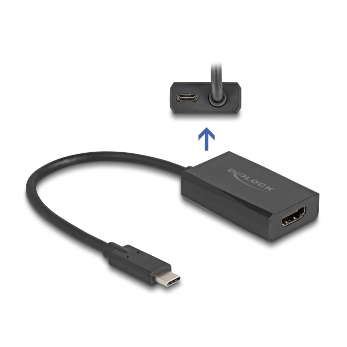 Delock Adapter HDMI Buchse zu USB Type-C™ Stecker (DP Alt Mode) - 4K mit PD 100 W von Delock