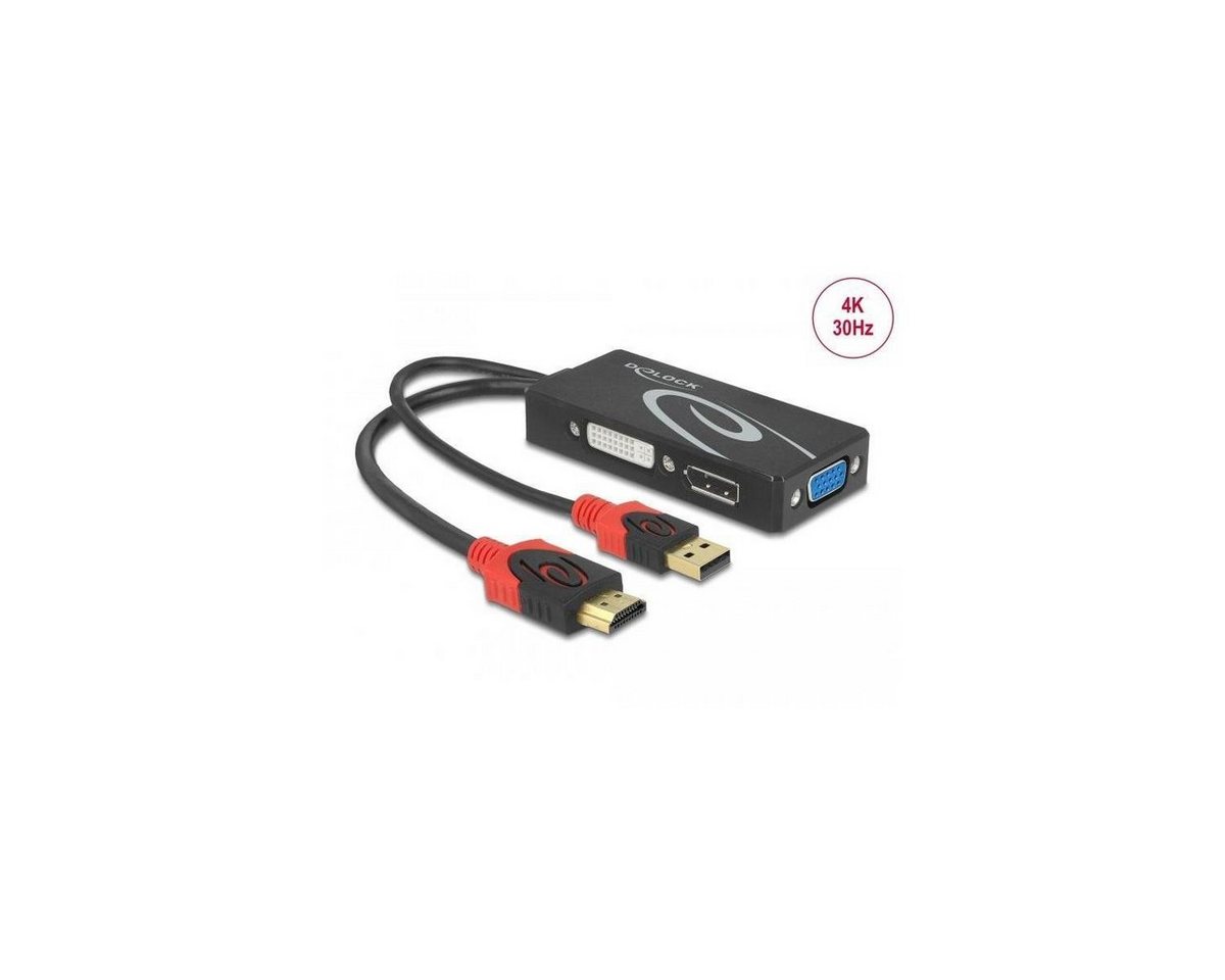 Delock Adapter HDMI Stecker > DVI / VGA / DisplayPort Buchse 4K... Computer-Kabel, VGA, HDMI von Delock