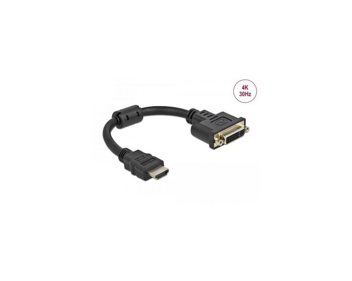Delock Adapter HDMI Stecker zu DVI 24+5 Buchse 4K 30 Hz 20 cm Computer-Kabel, HDMI-A, HDMI (20,00 cm) von Delock