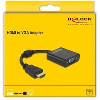 Delock Adapter HDMI Stecker zu VGA Buchse schwarz von Delock
