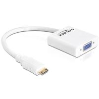 Delock Adapter - HDMI-mini C Stecker > VGA Buchse - weiss (65348) von Delock