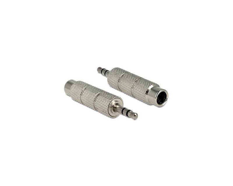 Delock Adapter Klinkenstecker 3,5 mm > Klinkenbuchse 6,35 mm 3 Pin Computer-Kabel, Klinkenstecker/-buchse 3.5mm, Klinke von Delock