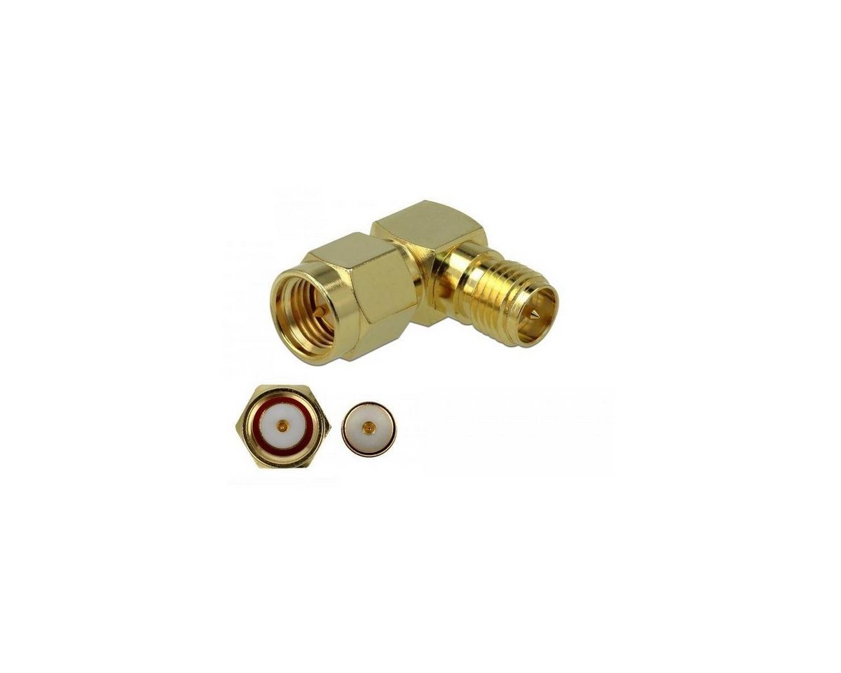 Delock Adapter SMA Stecker zu RP-SMA Buchse 90° 3 GHz Computer-Kabel, SMA, SMA/RP-SMA von Delock