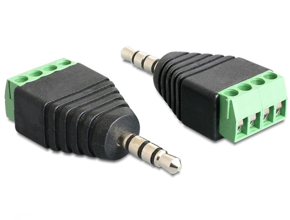 Delock Adapter Terminalblock - Klinkenstecker 3,5mm 4 Pin Audio-Kabel von Delock