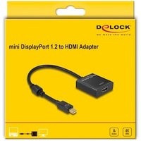 Delock Adapter mini DisplayPort 1.2 Stecker  HDMI Buchse 4K Aktiv schwarz von Delock