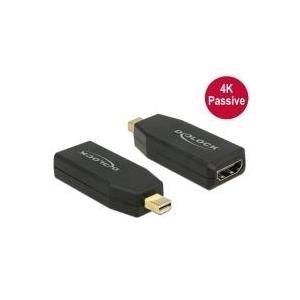 Delock Adapter mini DisplayPort 1.2 Stecker > HDMI Buchse 4K Passiv schwarz (65583) von Delock