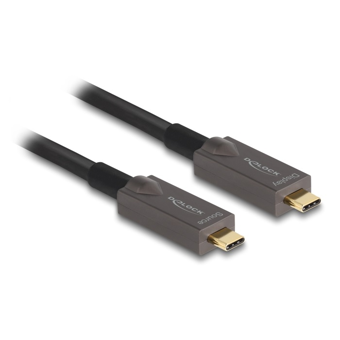 Delock Aktives Optisches USB-C™ Video + Daten + PD Kabel 8 m von Delock