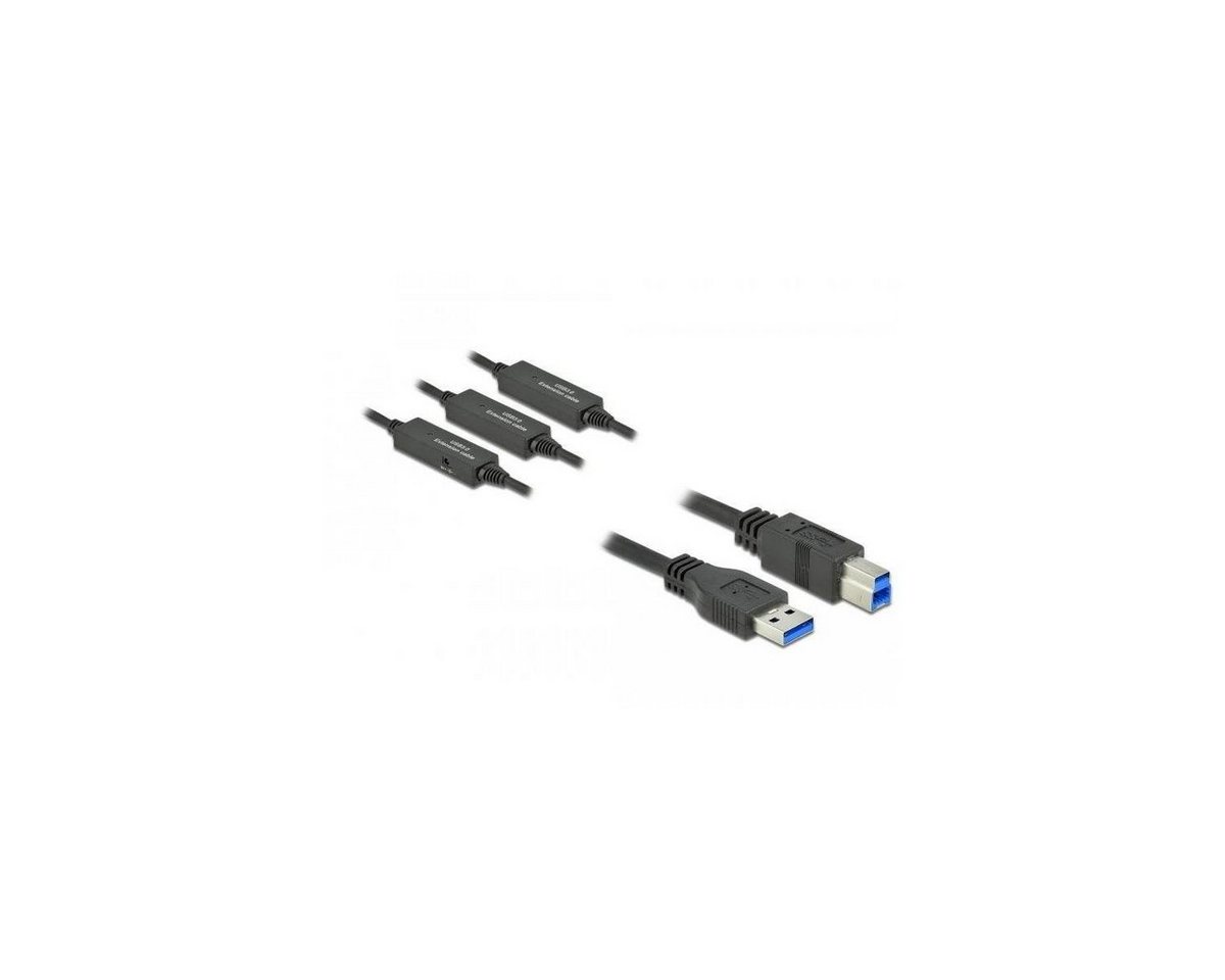 Delock Aktives USB 3.2 Gen 1 Kabel USB Typ-A zu USB Typ-B 15 m Computer-Kabel, USB, USB von Delock