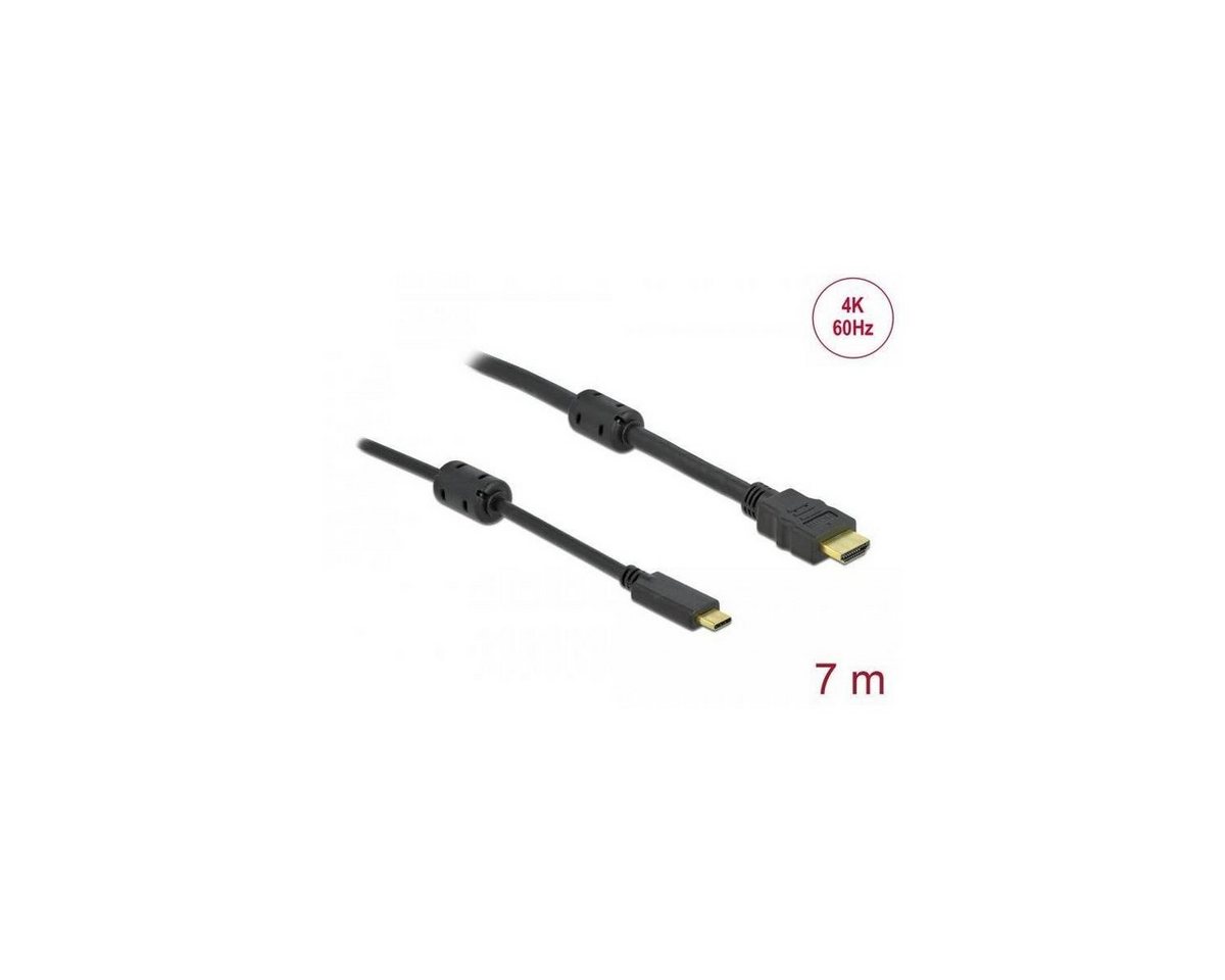Delock Aktives USB Type-C™ zu HDMI Kabel (DP Alt Mode) 4K 60 Hz 7 m HDMI-Kabel, USB C, USB (700,00 cm) von Delock