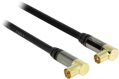Delock Antennen, SAT Anschlusskabel [1x Antennenstecker 75Ω - 1x Antennenbuchse 75 Ω] 1.00m 85 d von Delock