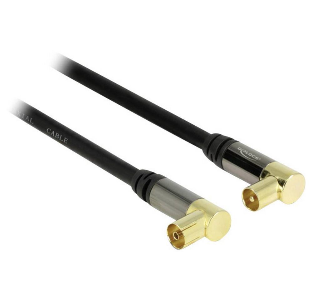 Delock Antennenkabel Koax Stecker zu Koax Buchse 1 m, SAT-Kabel, vergoldete Steckkontakte Delock Antennenkabel Koax Stecker zu Koax Buchse 1 m, SAT-Kabel, vergoldete Steckkontakte von Delock