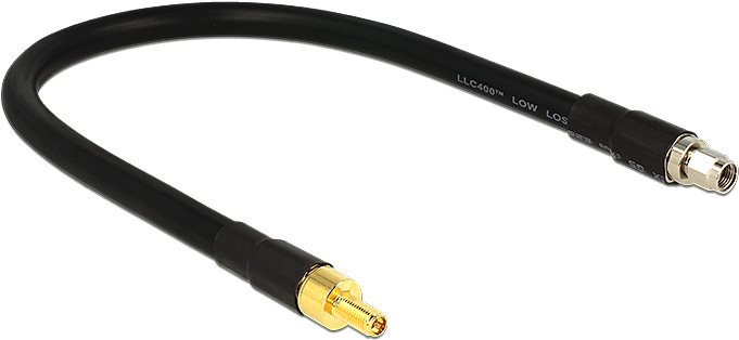 Delock Antennenkabel RP-SMA Stecker > RP-SMA Buchse CFD400 LLC400 0,4 m low loss (13012) von Delock