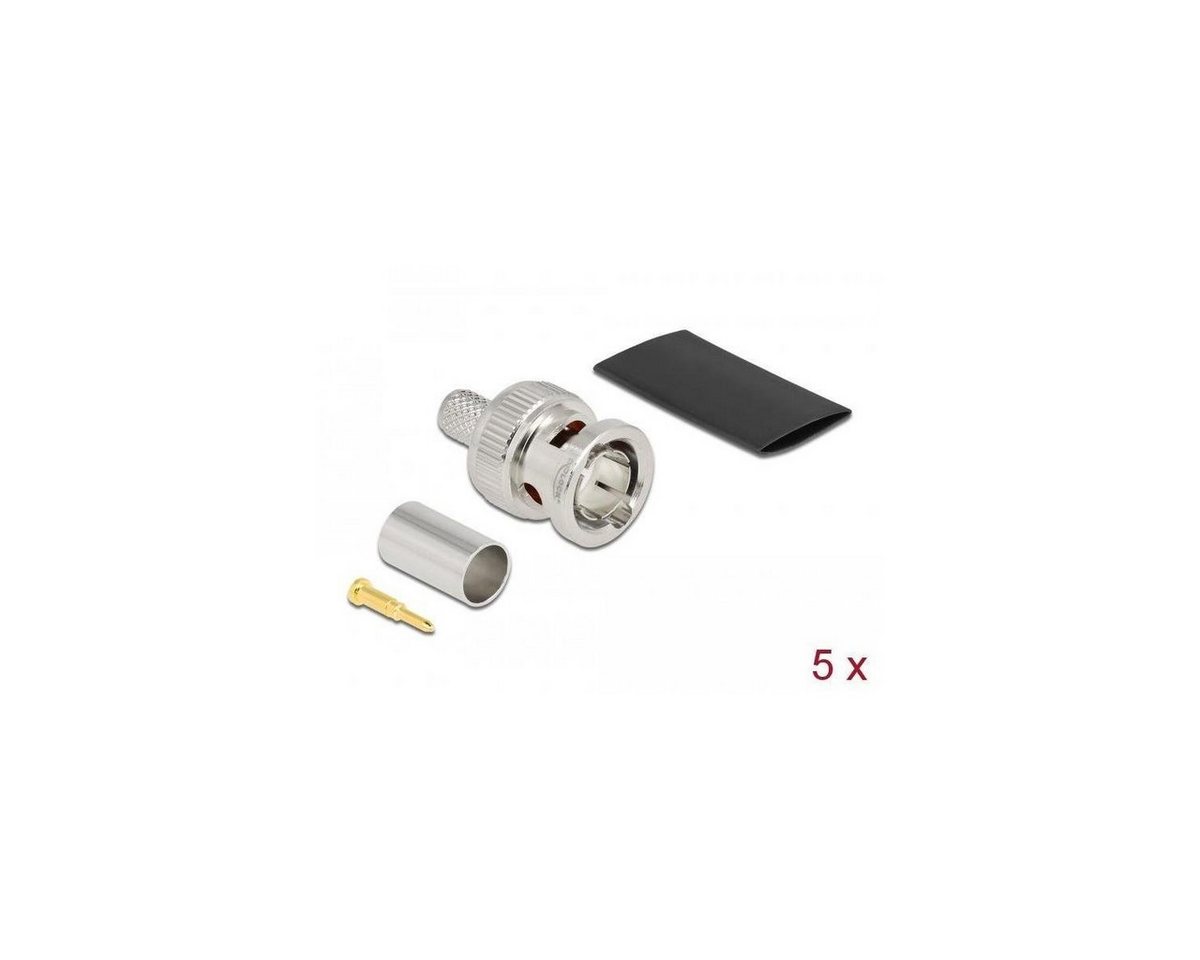 Delock BNC Stecker zum Crimpen RG59 mit passendem Schrumpfschlauch Computer-Kabel, BNC, BNC von Delock