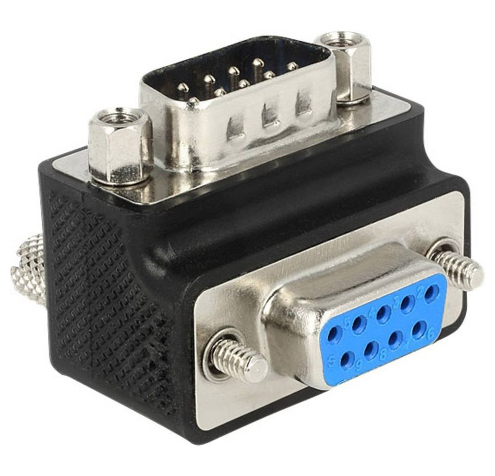 Delock D-Sub 9pol. Adapter Stecker auf Buchse 90° Computer-Adapter, schraubbar Delock D-Sub 9pol. Adapter Stecker auf Buchse 90° Computer-Adapter, schraubbar von Delock