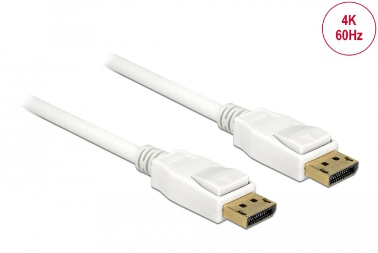 Delock DELOCK Kabel DisplayPort 1.2 Stecker > DisplayPort Stecker 3 m weiß 4K Video-Kabel Delock DELOCK Kabel DisplayPort 1.2 Stecker > DisplayPort Stecker 3 m weiß 4K Video-Kabel von Delock