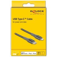 Delock Daten- und Ladekabel USB Type-C zu Lightning für iPhone, iPad grau 1 m Delock Daten- und Ladekabel USB Type-C zu Lightning für iPhone, iPad grau 1 m von Delock
